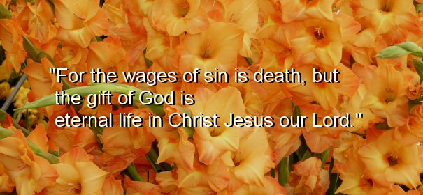 Image - For the wages of sin is death, but the gift of God is eternal life in Christ Jesus our Lord.